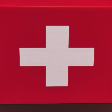 Starterbox ABS - Rot Mit Weißem Kreuz